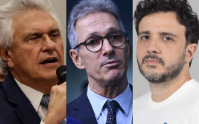 Caiado, Zema e Renan Santos: planos diferentes em busca do eleitor de Fl&aacute;vio