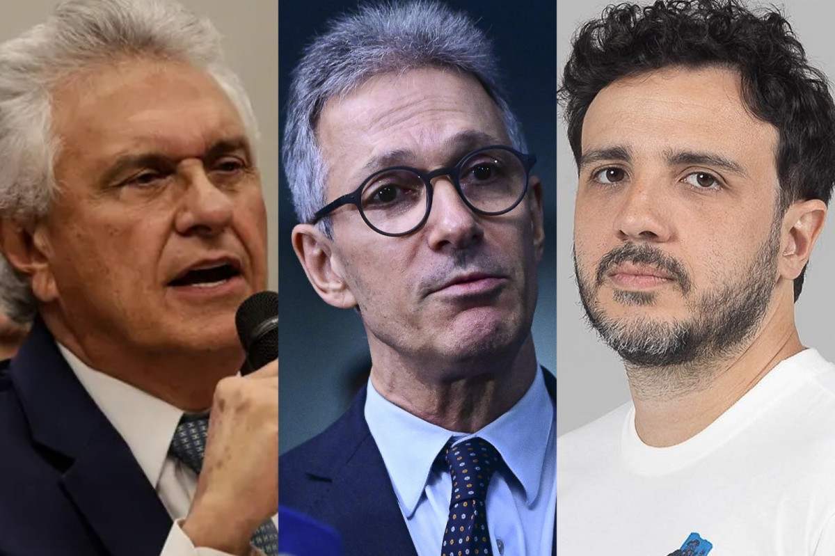 Caiado, Zema e Renan Santos: planos diferentes em busca do eleitor de Fl&aacute;vio