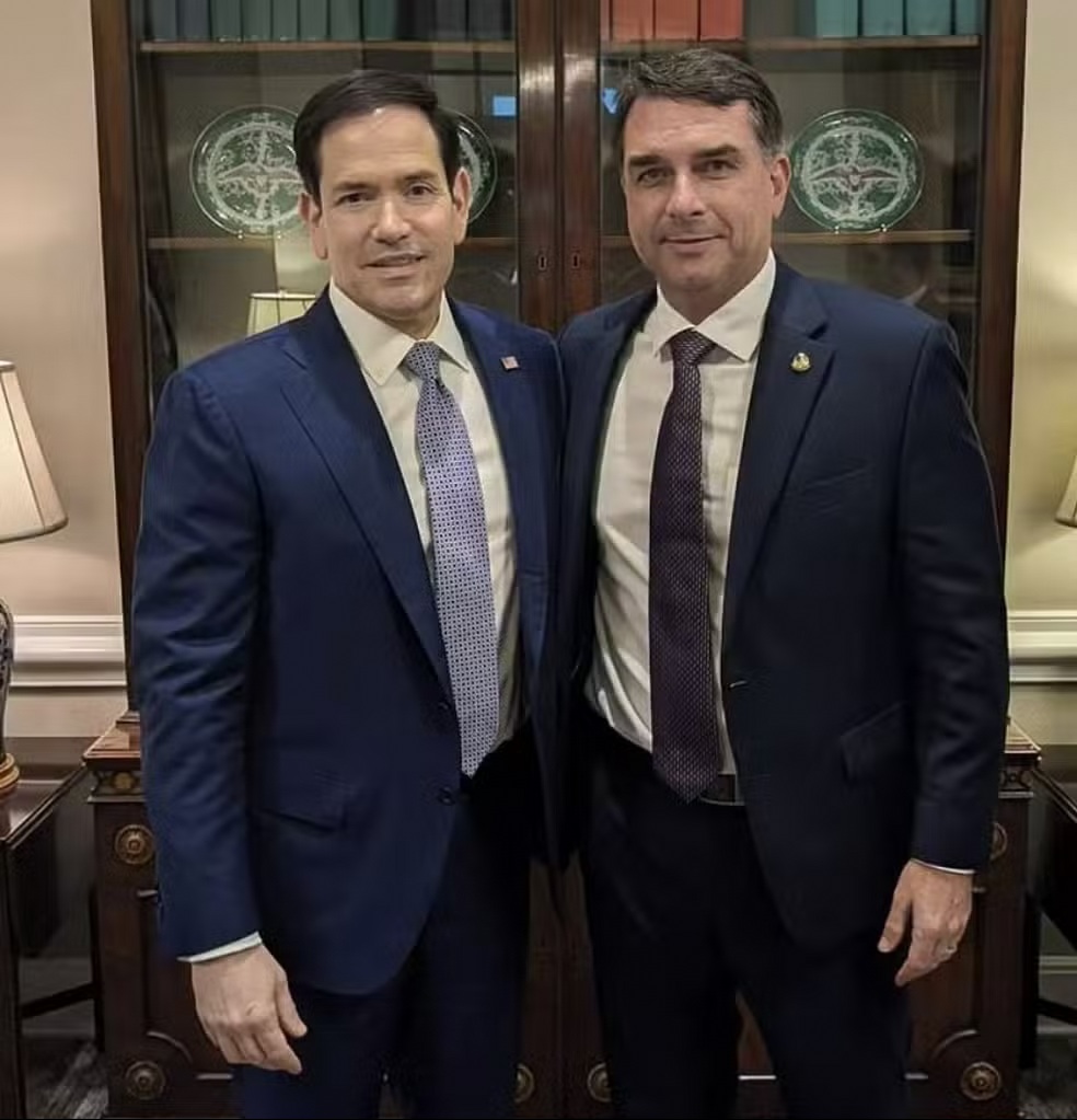 Flávio reuniu-se por 30 minutos com Marco Rubio