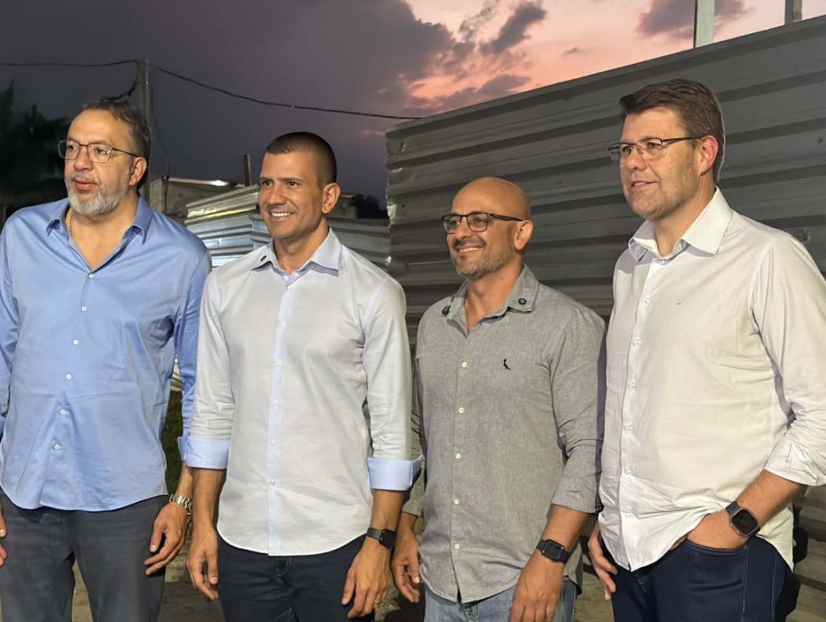 Marcio Canella, Douglas Ruas, Aluísio D’elias (prefeito de Quatis) e o deputado Gustavo Tutuca