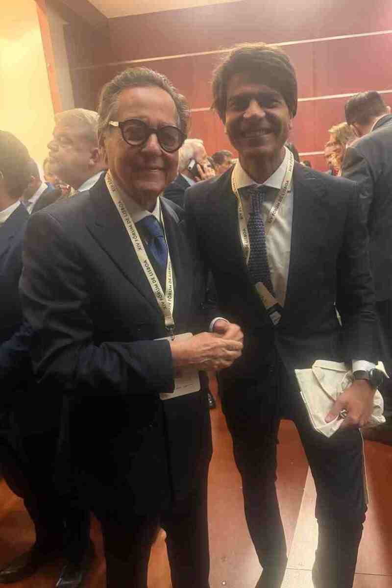 O deputado Pedro Paulo com o conselheiro do TCMRio, Nestor Rocha