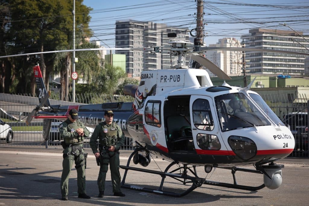 Pol&iacute;cia inicia projeto‑piloto com uso de drones e helic&oacute;pteros no Muralha Paulista