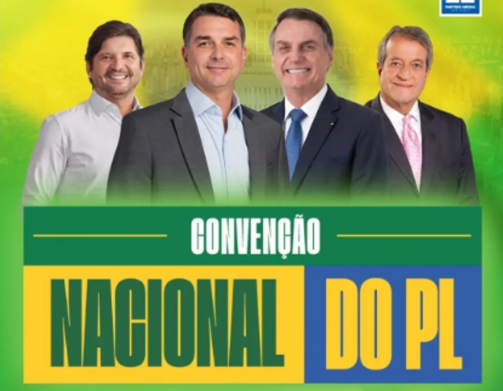 Jair Bolsonaro aparece em banner de divulga&ccedil;&atilde;o da conven&ccedil;&atilde;o do PL
