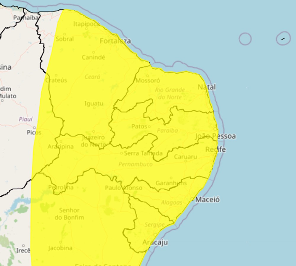 Inmet emite alerta de vendaval