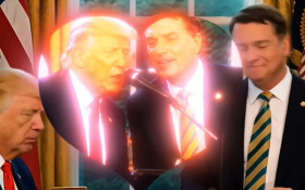 Trump, Fl&aacute;vio e um piano na Casa Branca