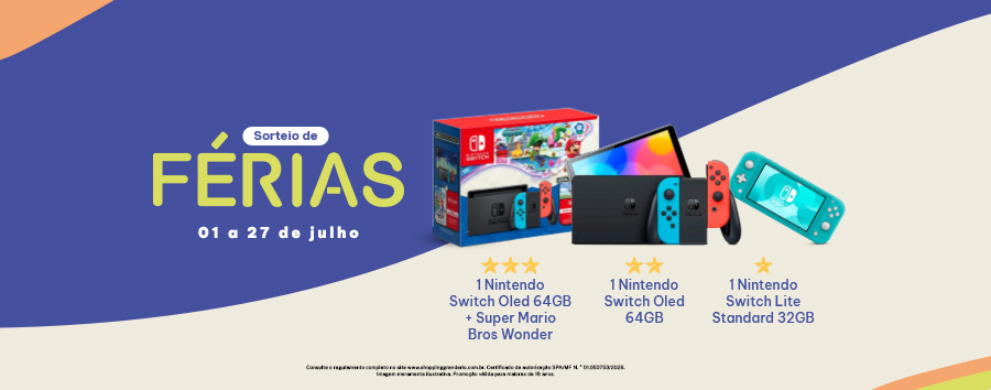 Shopping Grande Rio lan&ccedil;a Sorteio de F&eacute;rias com pr&ecirc;mios da Nintendo