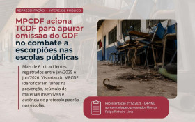 MPC‑DF apura o aparecimento de escorpi&otilde;es nas escolas p&uacute;blicas