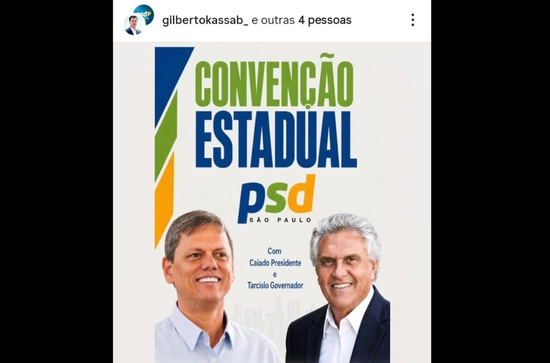 Banner de divulga&ccedil;&atilde;o pode tirar Tarc&iacute;sio da conven&ccedil;&atilde;o do PSD
