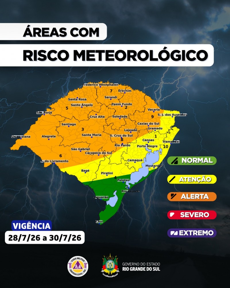 RS confirma tornado ap&oacute;s tempestade no Noroeste ga&uacute;cho
