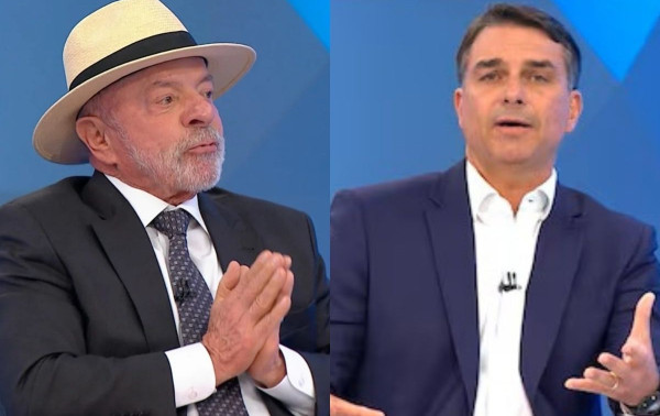 Pesquisa PoderData/Aya aponta Fl&aacute;vio Bolsonaro com 53% dos votos v&aacute;lidos no segundo turno, contra 47% de Lula