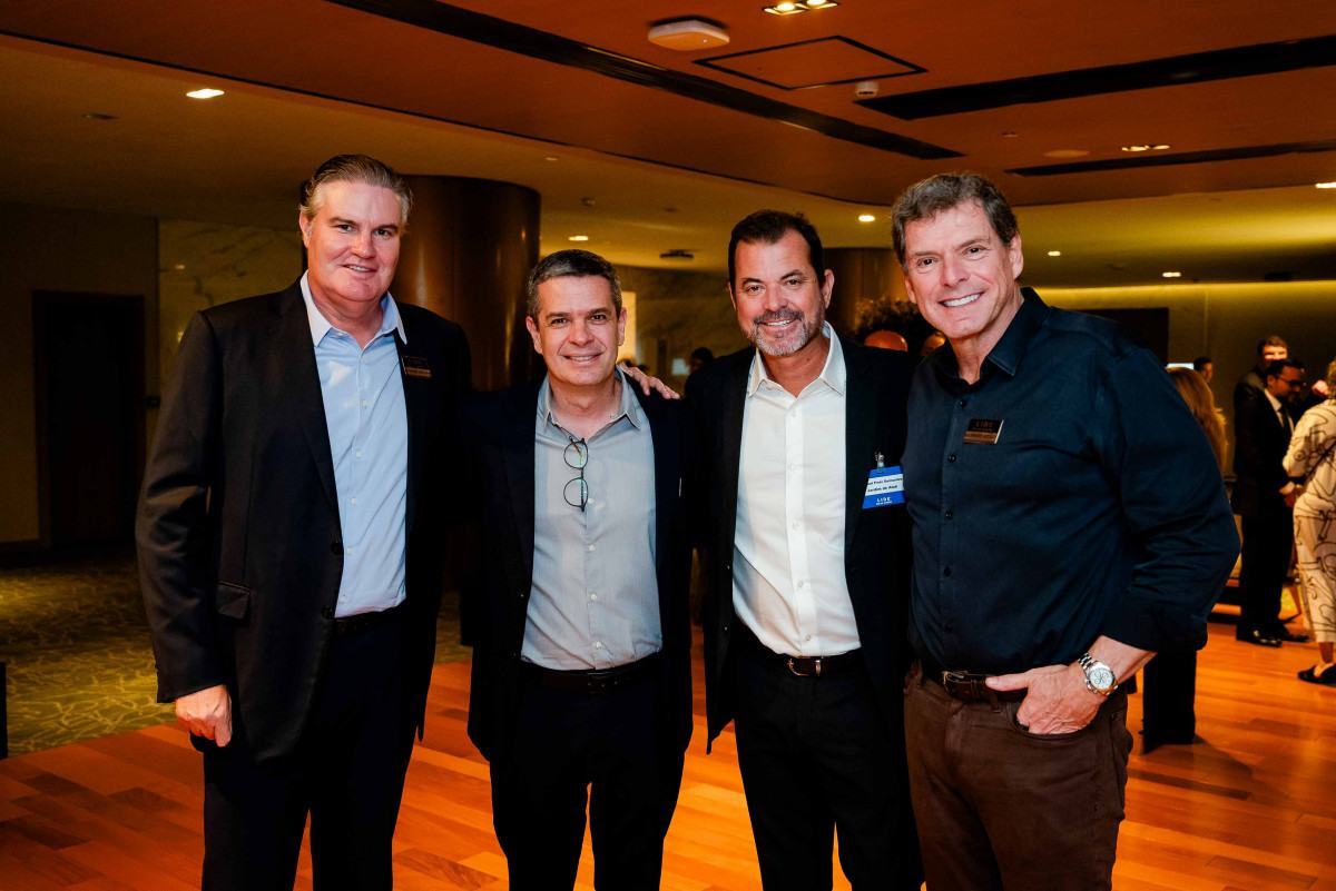 Na sequência: Alexandre Nogueira, CEO da Light; Marinho Filippo; Miguel Pinto Guimarães; e Alexandre Acciolly