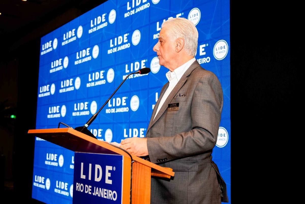 Durante o Almoço Empresarial, o presidente da Firjan, Luiz Cesio Caetano