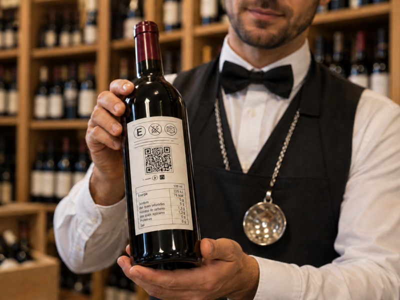 O vinho transparente