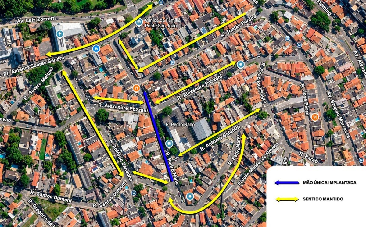 Rua no Pacaembu ter&aacute; sentido &uacute;nico em Jundia&iacute;