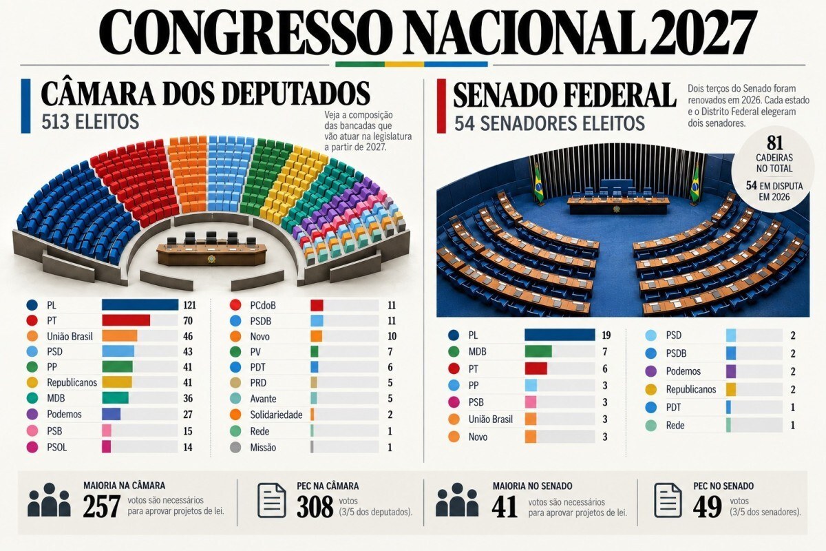 Aumento da direita no Congresso amplia articula&ccedil;&atilde;o, mas n&atilde;o garante aprova&ccedil;&atilde;o de pautas, avalia especialista