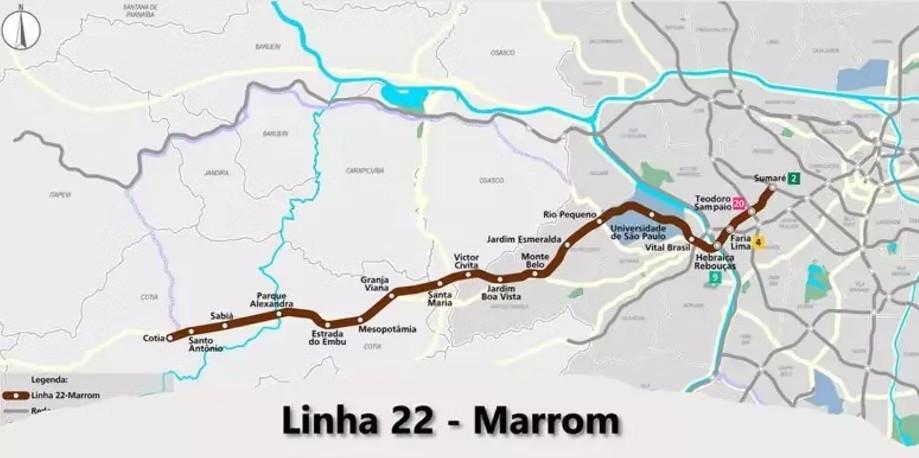 Metr&ocirc; ter&aacute; tr&ecirc;s audi&ecirc;ncias p&uacute;blicas sobre a Linha 22-Marrom em dezembro