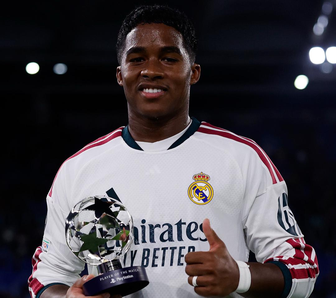Endrick comanda virada her&oacute;ica do Real Madrid na Champions