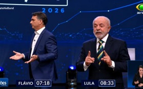 Desafio foi grande novidade do debate da Band com Fl&aacute;vio sem resposta