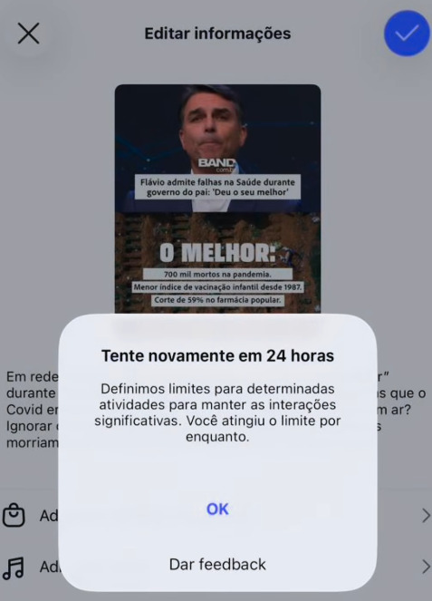 Secret&aacute;rio de Comunica&ccedil;&atilde;o do PT denuncia bloqueio de conta pr&oacute;-Lula pela Meta ap&oacute;s debate na Band