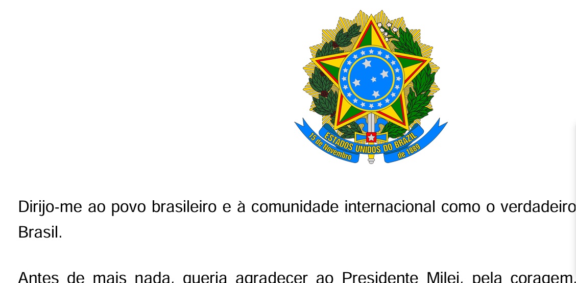 Fl&aacute;vio se declara presidente eleito em carta nos EUA, recua e promete comandar oposi&ccedil;&atilde;o do exterior