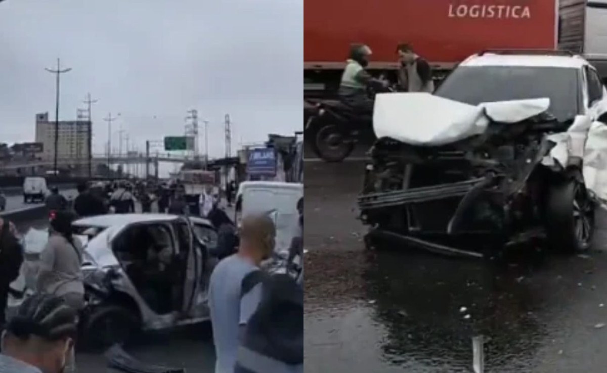Motorista de &ocirc;nibus tem infarto fulminante ao voltante na Dutra, provoca engavetamento com mais de 20 ve&iacute;culos e deixa feridos